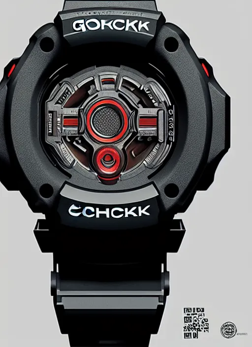 Image similar to portrait a gshock muscular watch highly detailed, digital painting, concept art, smooth, sharp focus, illustration, art by greg rutkowski