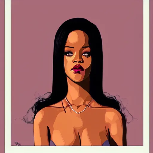 Image similar to “ rihanna retro minimalist portrait by jean giraud, art of moebius, sharp, smooth face, comic, 8 k ”