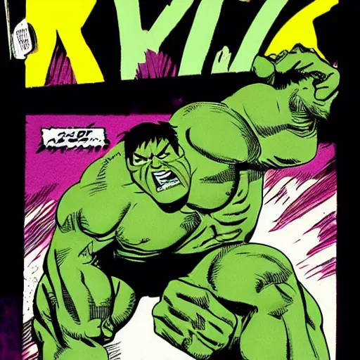 Image similar to hulk against link, comic book, by frank miller, 4 k, 3 d