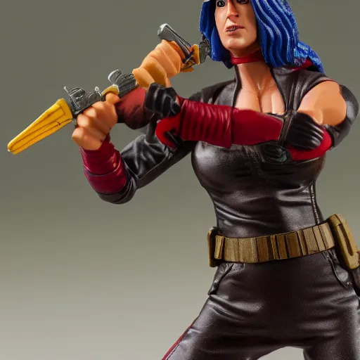 Prompt: zartan fighting lady jane from hasbro g. i joe photo realistic 8 k resolution