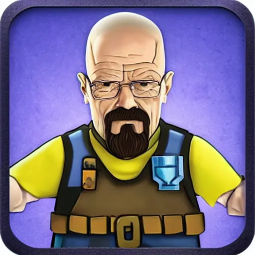 Image similar to walter white as clash royale card