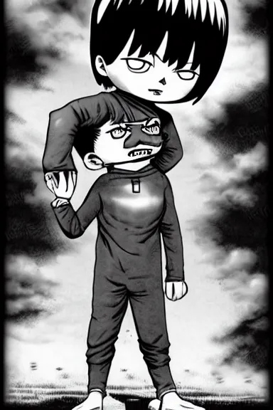 Image similar to attractive salvage little boy in cat suit, black and white artwork made by kentaro miura and yoshihiro togashi and ilya kuvshinov