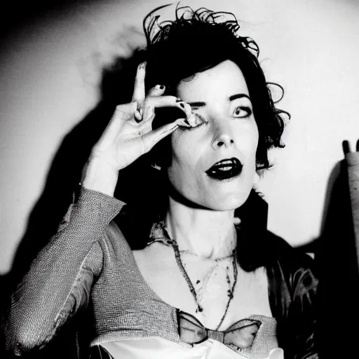 Prompt: parker posey as a vampire