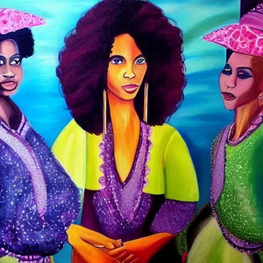 Image similar to a beautiful painting. Prince is jealous of twin sisters.