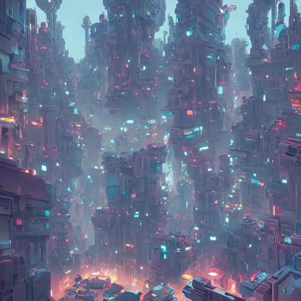 Image similar to illustration of a futuristic city by james gilleard and filip hodas, fine details, vivid, masterpiece