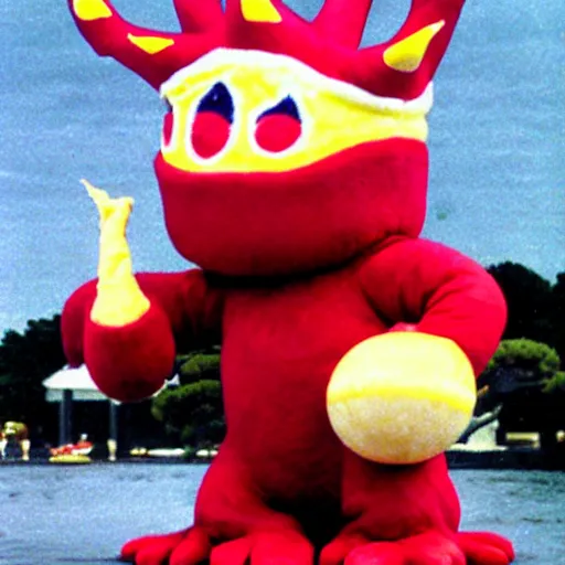 Prompt: a photograph of cthulhu as a japanese mascot, filmic, cinematographic