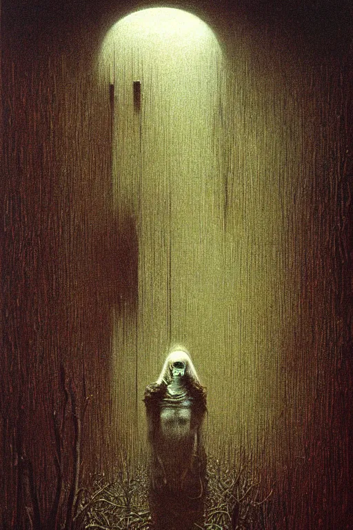 Image similar to alyson hannigan as maid by beksinski