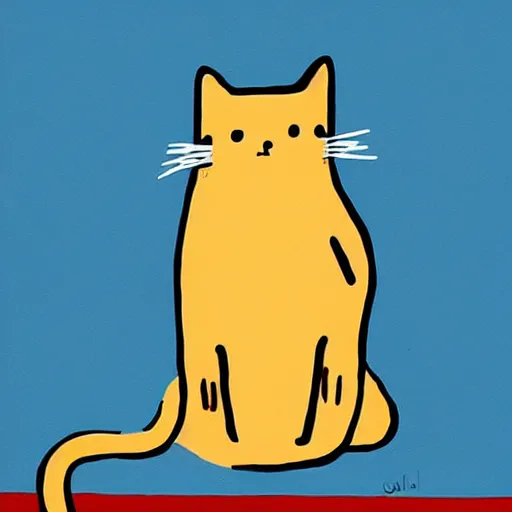 Prompt: cute cat by jean jullien