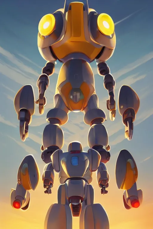 Image similar to metabots medabots medarotto medarot robot, behance hd by jesper ejsing, by rhads, makoto shinkai and lois van baarle, ilya kuvshinov, rossdraws global illumination ray tracing hdr radiating a glowing aura