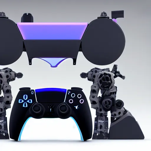 Prompt: the ps5 has a mech