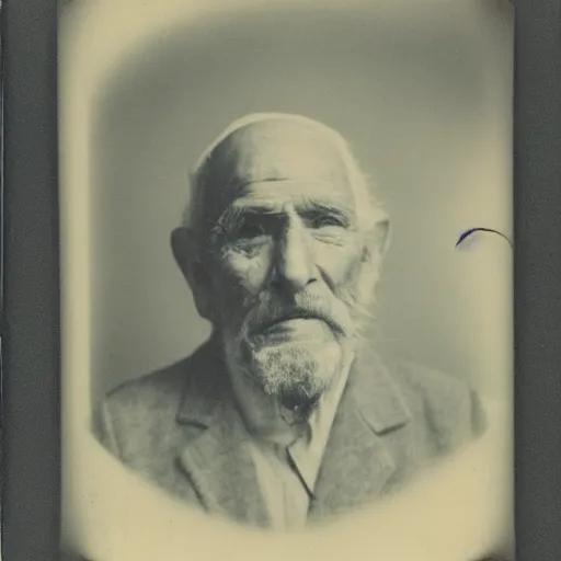 Prompt: polaroid photo of an older man, about 1 2 0 years old, with wrinkles on his face, looking towards infinity with a sad look, a two - day beard and a woolen cap while his lips are chapped by the sun, as well as his dark complexion