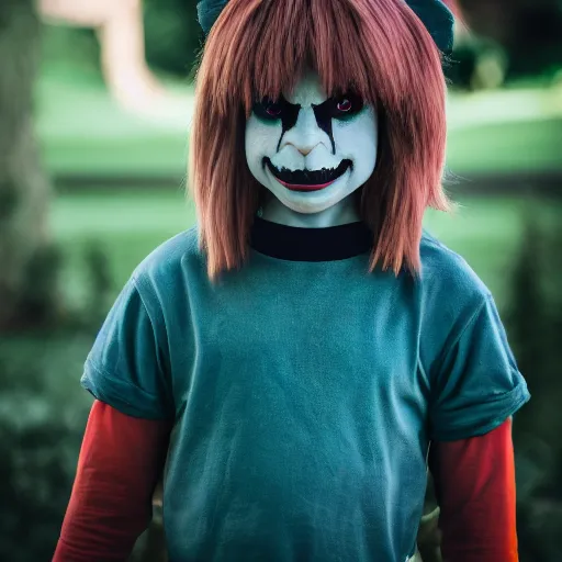 Image similar to portrait photo still of a young asriel dreemurr from undertale, 8 k, 8 5 mm f 1. 8