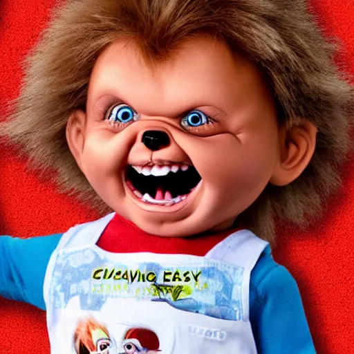 Prompt: easy how to guide for cleaning chucky doll screaming