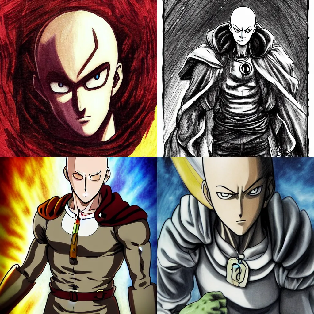 Prompt: One Punch Man by Da Vinci