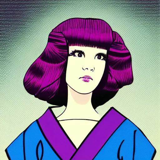 Image similar to a portrait of a girl, japanese 8 0 s pop color scheme