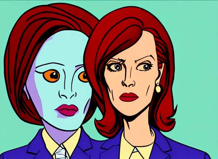 Prompt: dana scully in the style of ninteen eighties tv animation