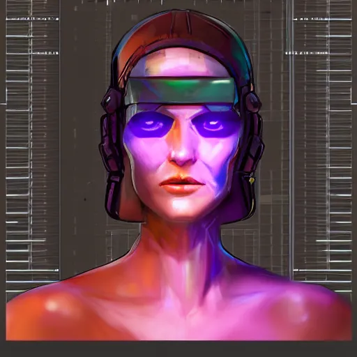 Image similar to cyberpunk character portrait