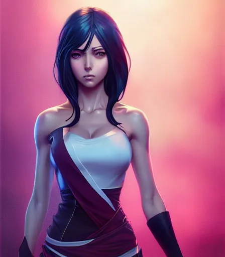 Image similar to beautiful portrait of Nico Robin , character design by charlie bowater, ross tran, artgerm, and makoto shinkai, detailed, soft lighting, rendered in octane