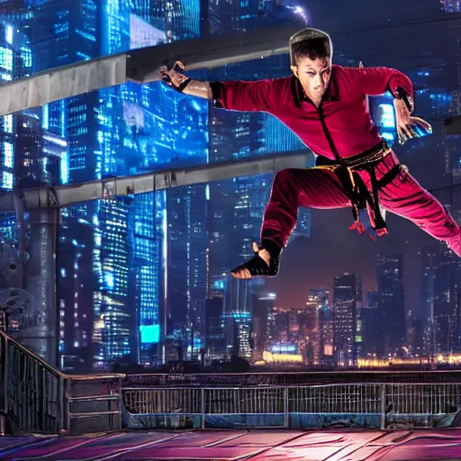 Prompt: Ninja warrior in cyberpunk style, hyper realistic, 4k, high detailed