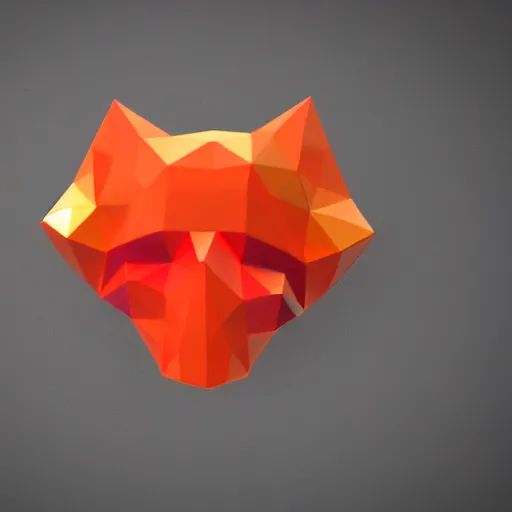 Image similar to low polygon gemstone that shaped like a low polygon face wearing a crown, 3 d render