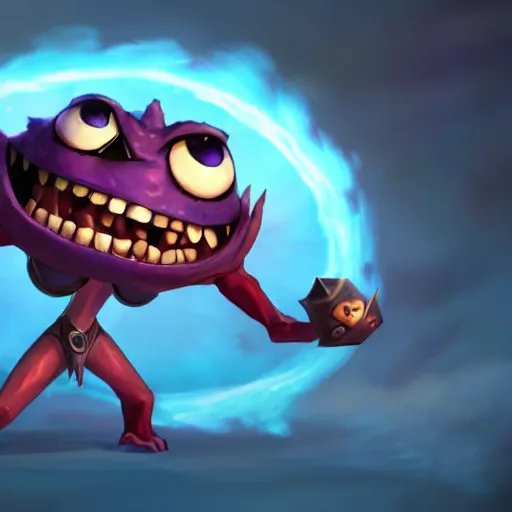 Image similar to cho gath from league of legends, pixar style