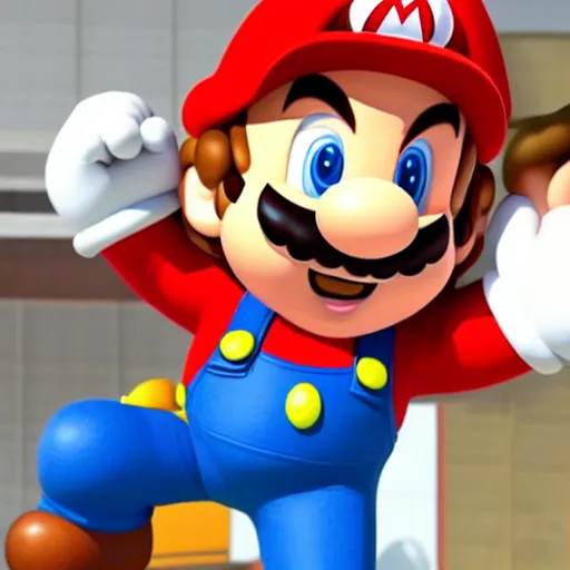Image similar to chris pratt as mario from the mario bros series ( hyperrealistic, high detailed, greatly illustrated, great quality, good cinematic shot and uhd lighting )