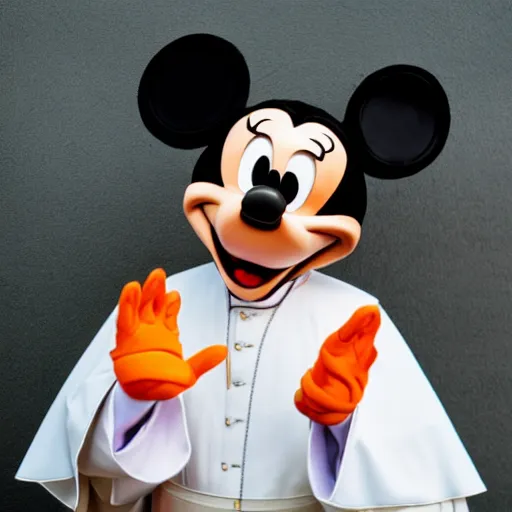 Image similar to disney's goofy [ dressed as the pope ], trending on unsplash, [ 4 k photorealism ]!!, [ realistic photography ]