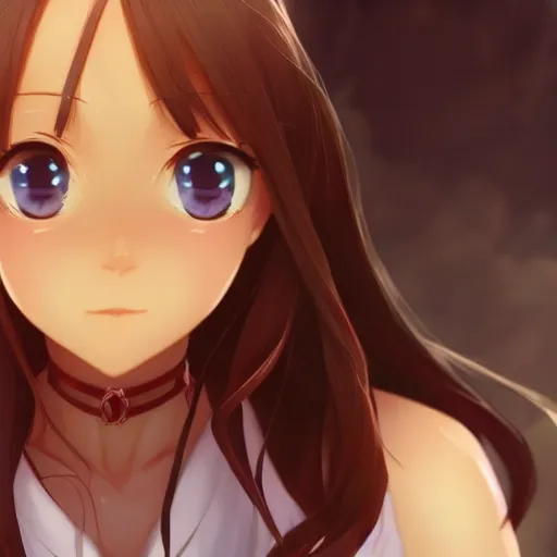 Image similar to beautiful young yuuki asuna, full body, long wavy hair, sky blue eyes, character portrait in the style of thomas river and yusuke murata, cinematic lighting, hyperdetailed, 8 k realistic, symmetrical, global illumination, radiant light, cryengine, dof, trending on artstation, digital art