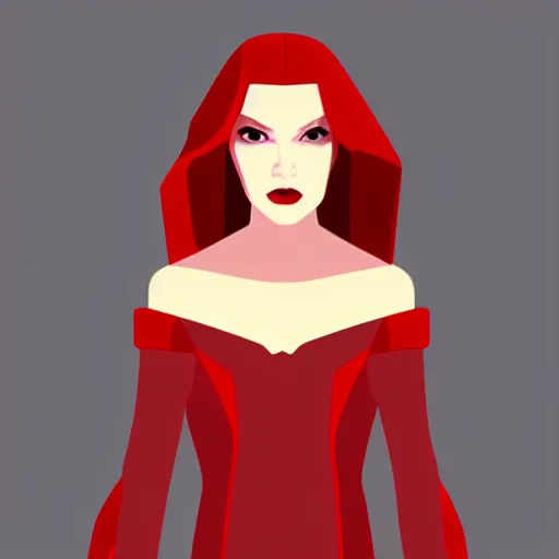 Image similar to scarlet witch, digital art, icon, svg