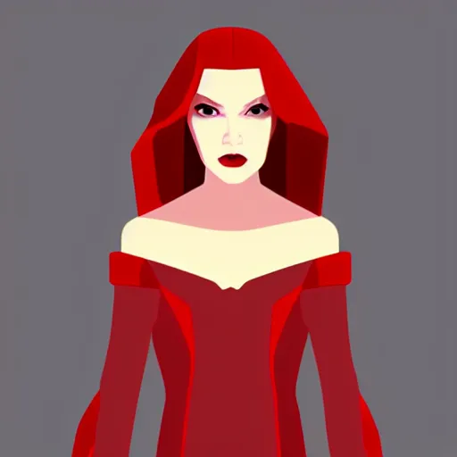 scarlet witch, digital art, icon, svg, Stable Diffusion