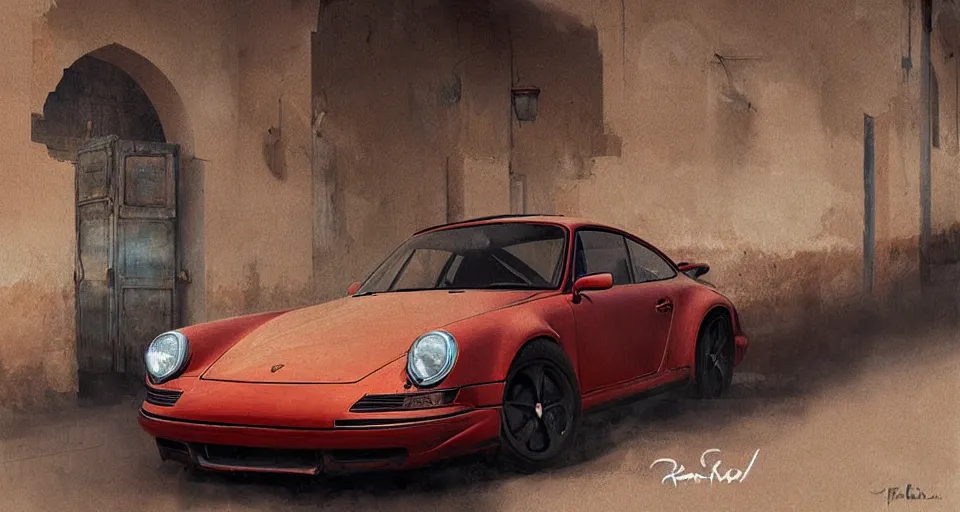 Prompt: Porsche in marrakech, digital art,ultra realistic,ultra detailed,art by greg rutkowski