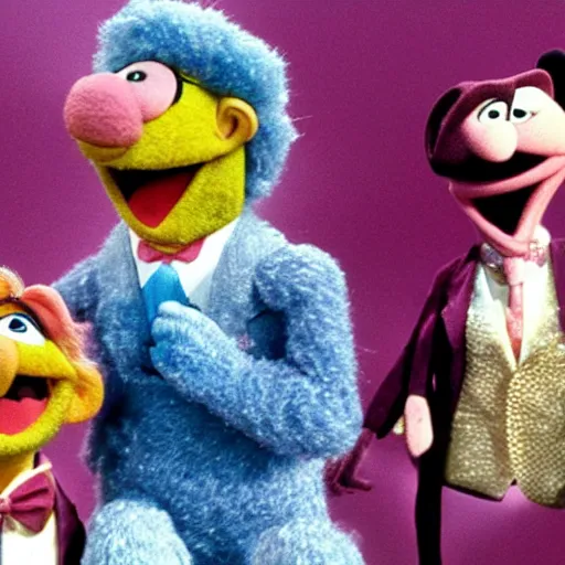 Prompt: the pink panther in the muppet show