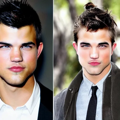 Image similar to taylor lautner mixed with robert pattinson