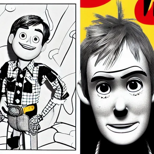 Prompt: woody from toy story as a punk rocker