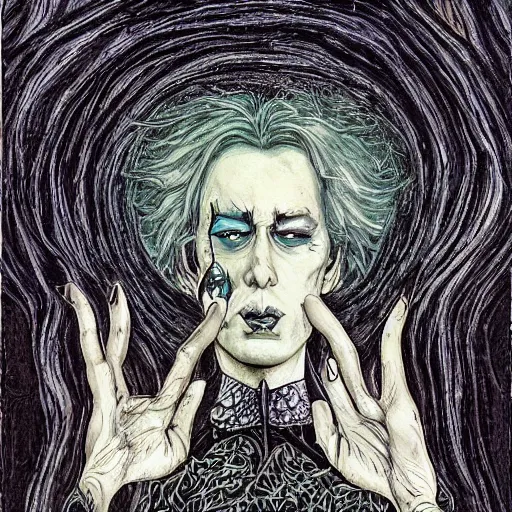 Image similar to neil gaiman gothic art modern, highly detailed, surreal