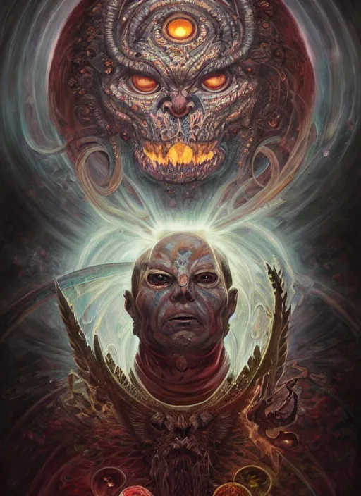 Prompt: occult demon glowing eyes, shamanic poster lsd art, intricate, elegant, highly detailed, centered, digital painting, artstation, concept art, smooth, sharp focus, illustration, artgerm, tomasz alen kopera, peter mohrbacher, donato giancola, joseph christian leyendecker, wlop, frank frazetta