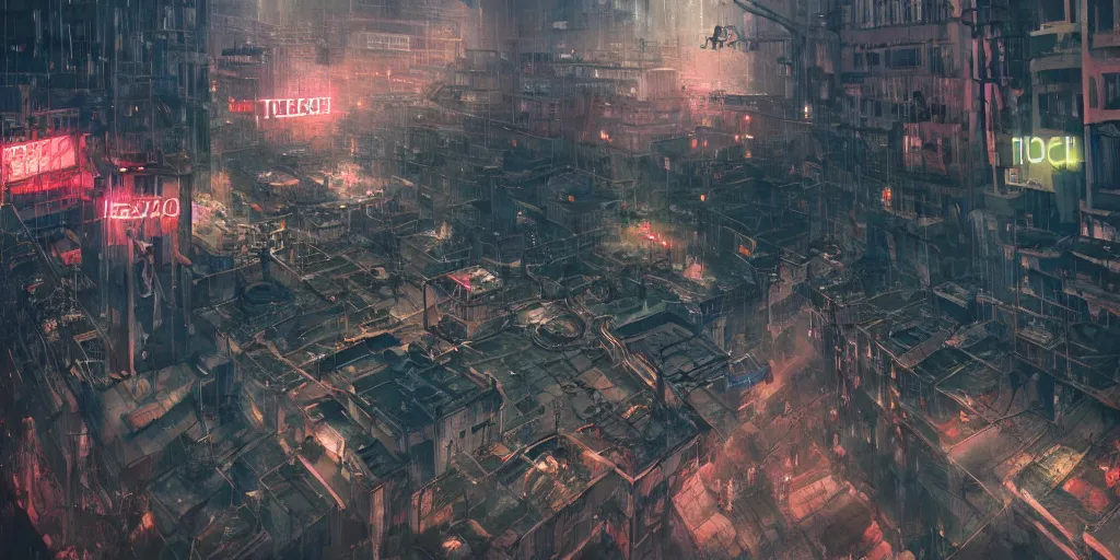 Prompt: cinematic shots of teenagers with tech clothing and hoods and tactical masks doing risky parkour on the rooftops of a dystopian city, neon lights, sci - fi, night lights, rain and haze, concept art, intricate, in the style of katsuhiro otomo, akira, unreal engine