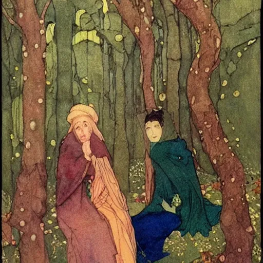 Prompt: painting by edmund dulac, highly detailed, high quality, trending on artstation, beautiful