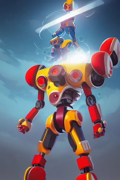 Image similar to metabots medabots medarotto medarot robot minimalist comics, behance hd by jesper ejsing, by rhads, makoto shinkai and lois van baarle, ilya kuvshinov, rossdraws global illumination ray tracing hdr radiating a glowing aura