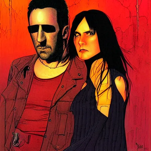 Image similar to pretty hate machine. nine inch nails. by jean giraud