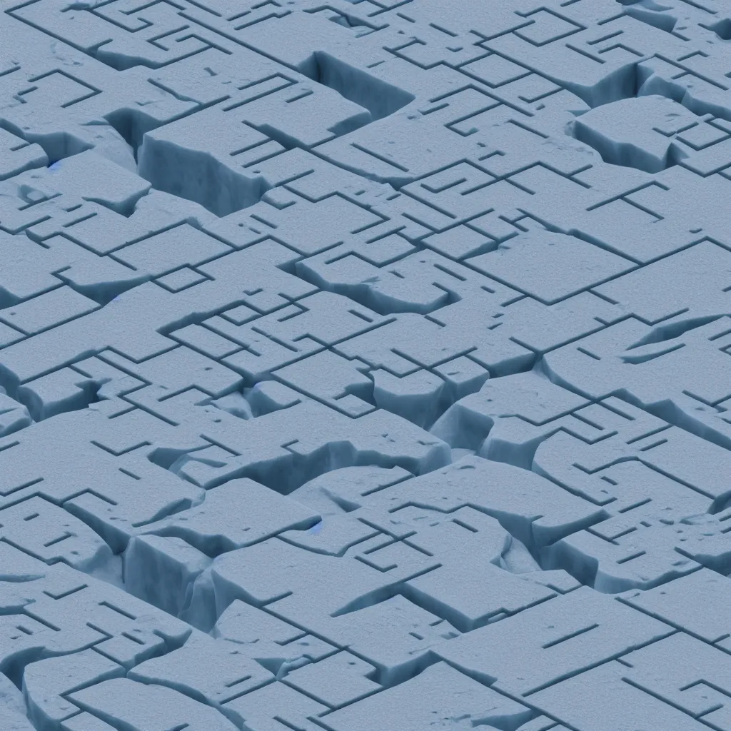 Prompt: wimmelbilder maze ice sheets in the arctic, unreal engine, octane render, isometric, very sharp