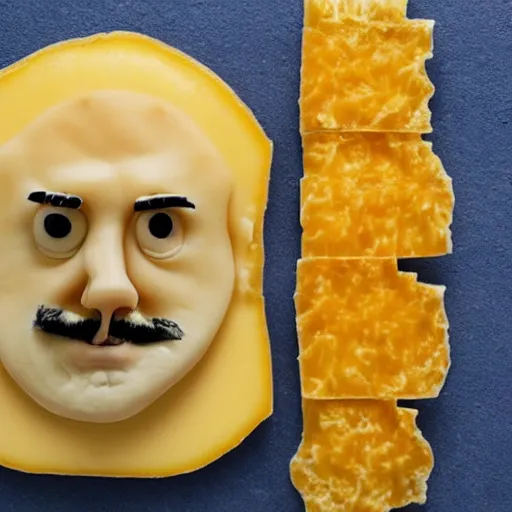 Image similar to cheese john cleese made out of cheese as a cheese