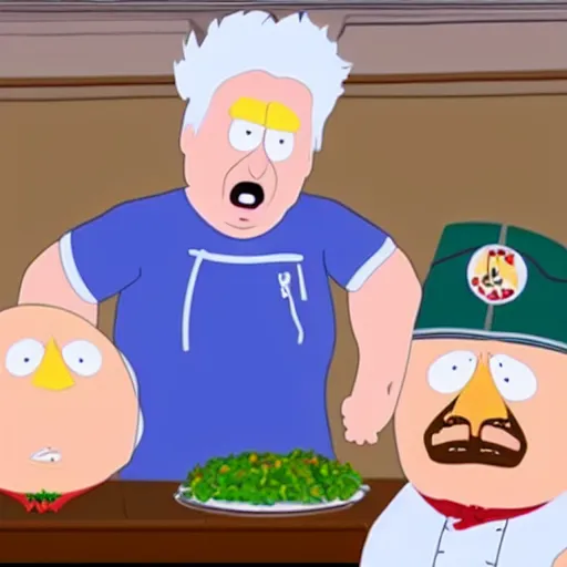 Image similar to Boris Johnson as Chef from South Park, Animation, American animation, funny