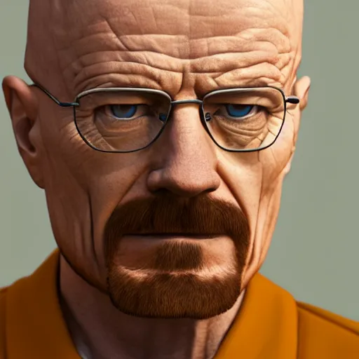 Image similar to Walter White by Gabriel Soares, rendered in V-Ray, trending on ArtStation, anime,