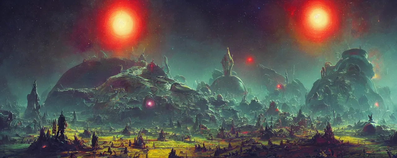 Image similar to ” planet and moons made of bones and lasers, [ shards, facets, by paul lehr, cinematic, detailed, epic, widescreen, opening, establishing, mattepainting, photorealistic, realistic textures, octane render ] ”