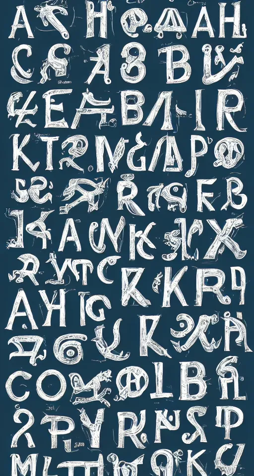 Image similar to high quality image of alien alphabet