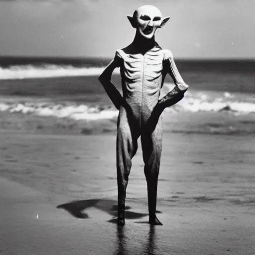 Prompt: Nosferatu goes to the beach