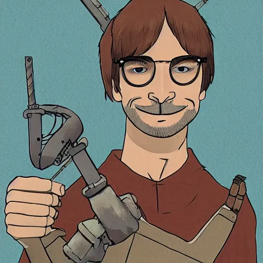 Image similar to heavily armoured mechanical jeffrey dahmer by studio ghibli