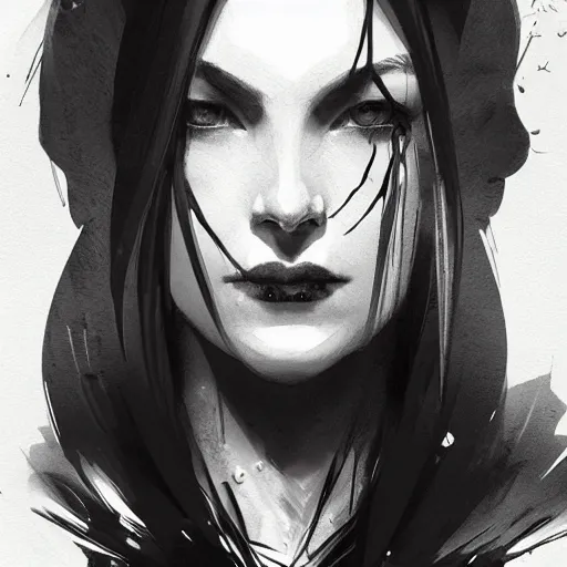 Image similar to portrait of Anna Millerstone as a Dark evil witch, dramatic lighting, illustration by Greg rutkowski, yoji shinkawa, 4k, digital art, concept art, trending on artstation