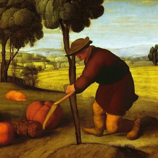 Image similar to Farmer tilling his field by Raphaël,